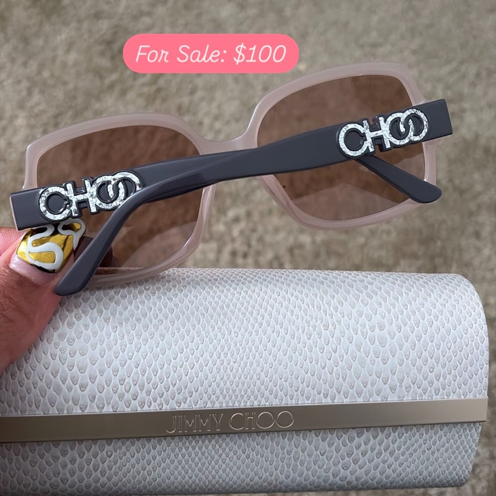 Jimmy Choo Pink and Gray Sunglasses